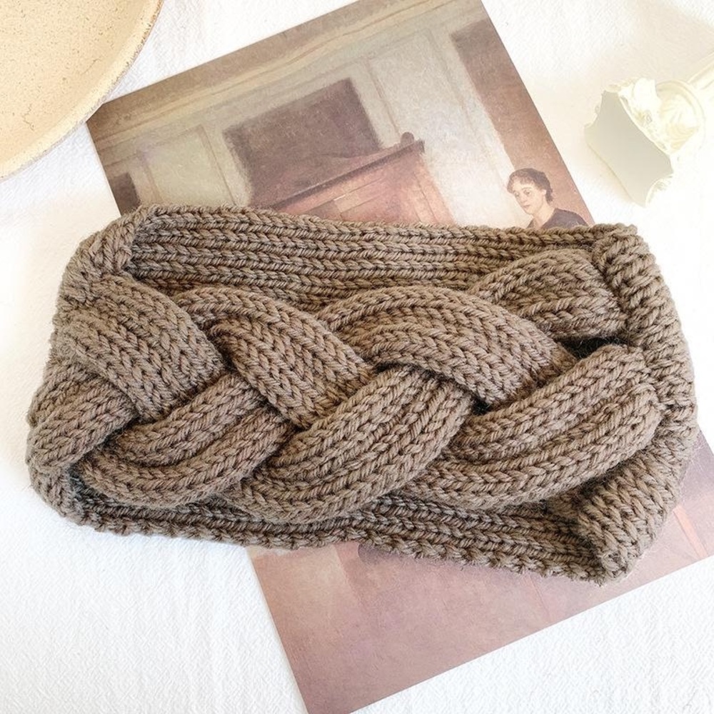 NEW dark Coffee colored knitted headband